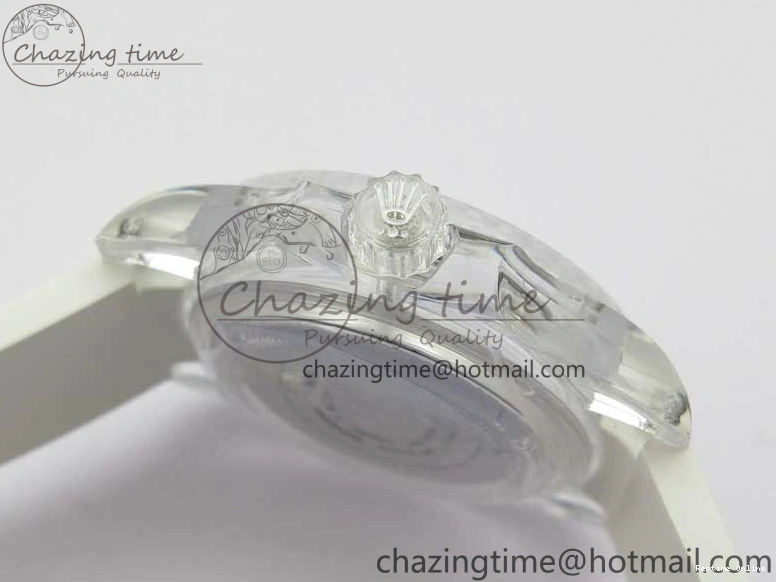 0112 Submariner Phantomlab Transparent KZF Best Edition Black Dial on White Rubber Strap VR StreetReady 2567